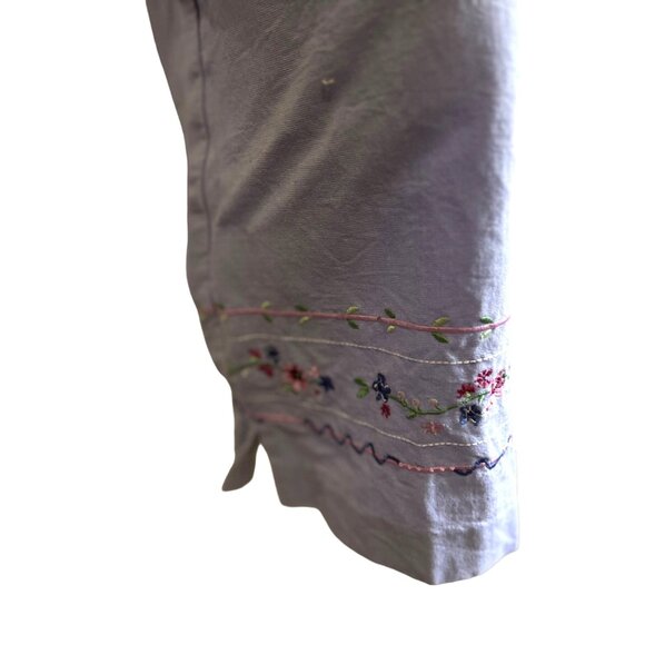 Vintage Koret Linen Blend Floral Pant Suit Sz Large Womens Purple Button Front S - Picture 11 of 16